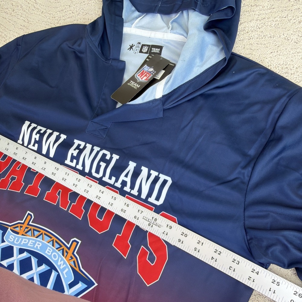NEW 2XL NFL Forever Collectibles New England Patriots‎ Super Bowl 50 Hoodie Tee - Picture 4 of 6